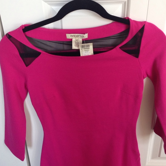 Arden B. Hot Pink Body Con Dress, NWT, size XS - Picture 4 of 4